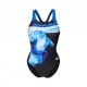 Arena Costume Piscina Mix Swimsuit Nero Blu Donna
