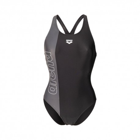 Arena Costume Piscina Duograf Nero Antracite Donna