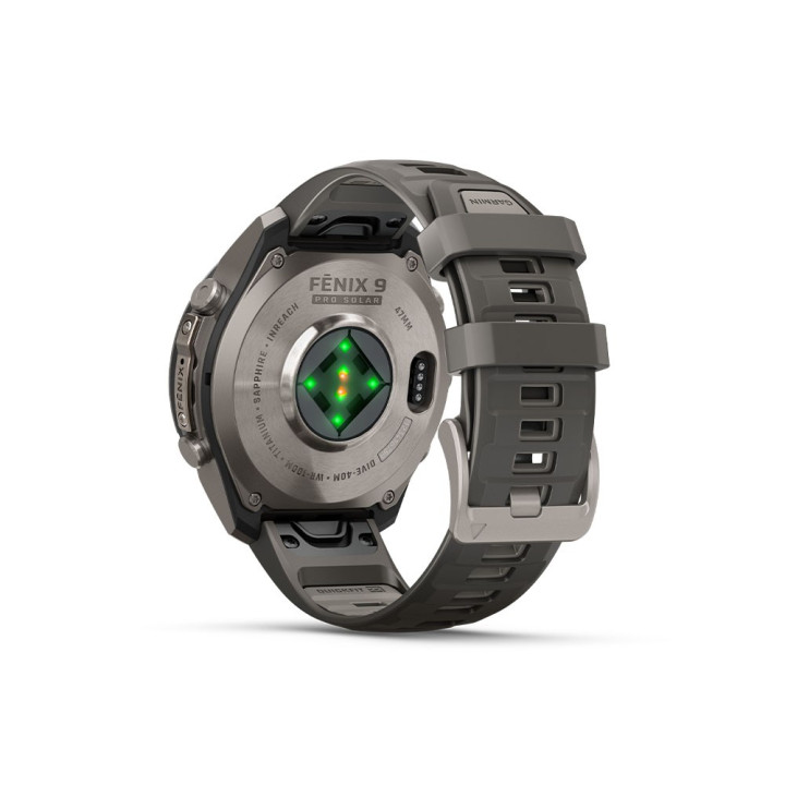 Garmin Fenix 9 Pro Solar Inreach 47 Bare Titanium Grigio Silver