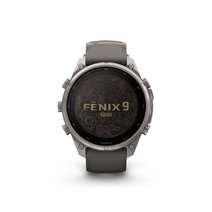Garmin Fenix 9 Pro Solar Inreach 47 Bare Titanium Grigio Silver