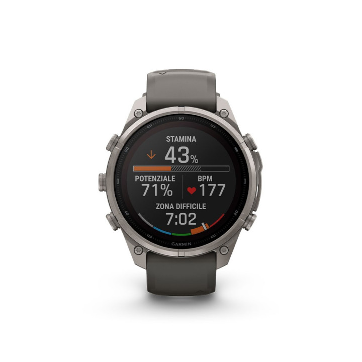 Garmin Fenix 9 Pro Solar Inreach 47 Bare Titanium Grigio Silver