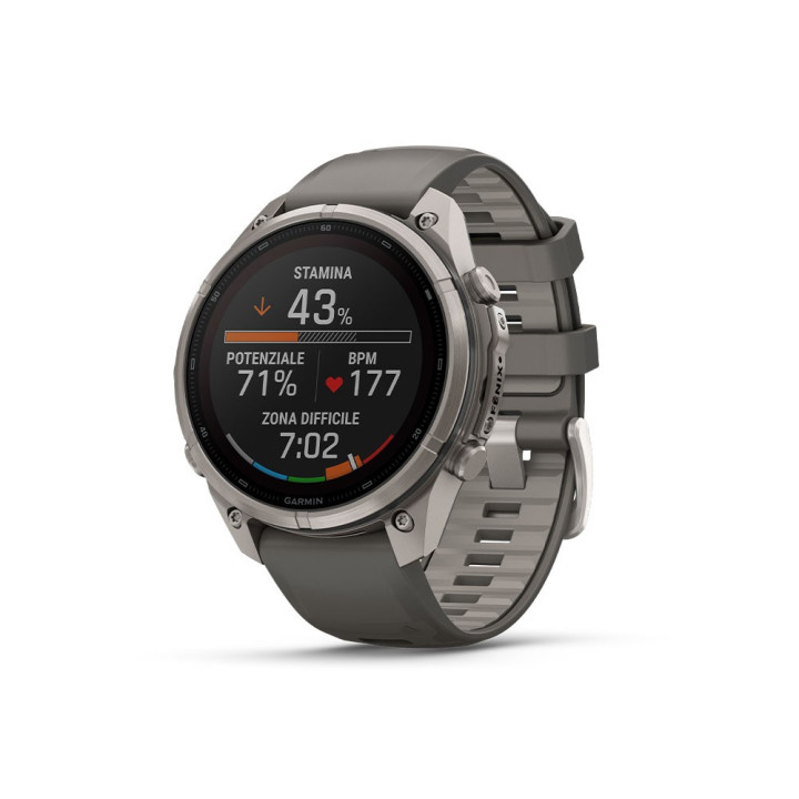 Garmin Fenix 9 Pro Solar Inreach 47 Bare Titanium Grigio Silver