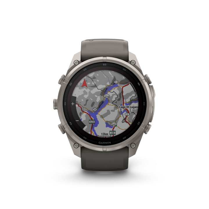 Garmin Fenix 9 Pro Solar Inreach 51 Bare Titanium Grigio Silver
