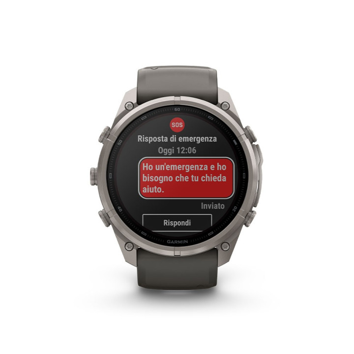 Garmin Fenix 9 Pro Solar Inreach 51 Bare Titanium Grigio Silver