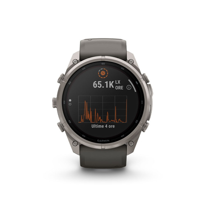 Garmin Fenix 9 Pro Solar Inreach 51 Bare Titanium Grigio Silver
