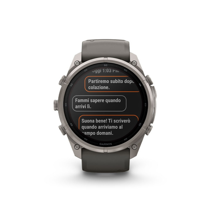 Garmin Fenix 9 Pro Solar Inreach 51 Bare Titanium Grigio Silver