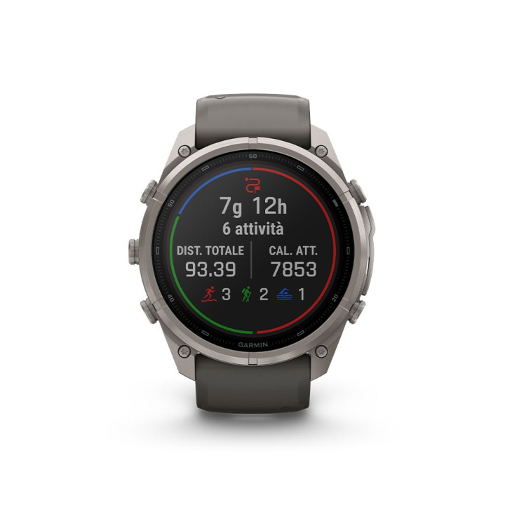 Garmin Fenix 9 Pro Solar Inreach 51 Bare Titanium Grigio Silver