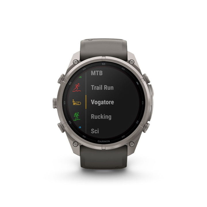 Garmin Fenix 9 Pro Solar Inreach 51 Bare Titanium Grigio Silver