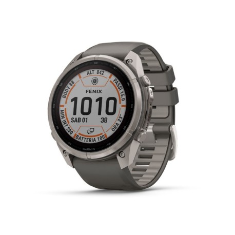 Garmin Fenix 9 Pro Solar Inreach 51 Bare Titanium Grigio Silver