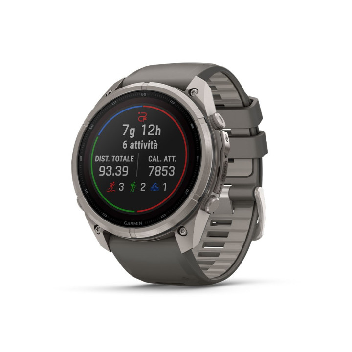 Garmin Fenix 9 Pro Solar Inreach 51 Bare Titanium Grigio Silver