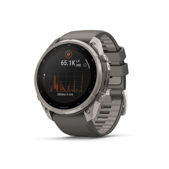 Garmin Fenix 9 Pro Solar Inreach 51 Bare Titanium Grigio Silver