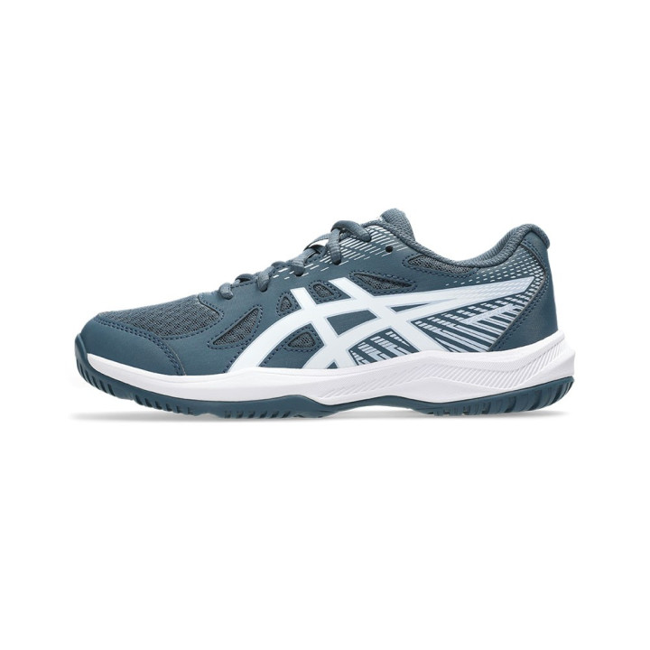 Asics Upcourt 6 Gs Raw Indigo Bianco - Scarpe Pallavolo Bambino