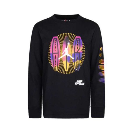 Nike Jordan Maglia Maniche Lunghe Air Burst Nero Grafic
