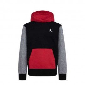 Nike Jordan Felpa Brooklin Nero Grigio Rosso