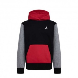 Nike Jordan Felpa Brooklin Nero Grigio Rosso