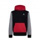 Nike Jordan Felpa Brooklin Nero Grigio Rosso