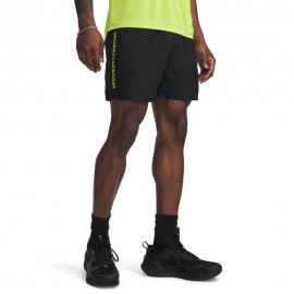 Under Armour Shorts Sportivi Woven Wordmark Nero Lime Uomo