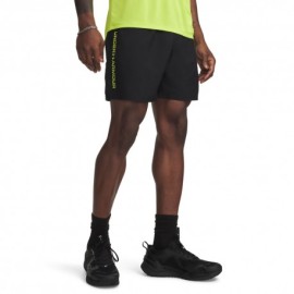 Under Armour Shorts Sportivi Woven Wordmark Nero Lime Uomo