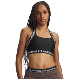 Under Armour Reggiseno Sportivo Mid Support Heat Gear Nero Donna