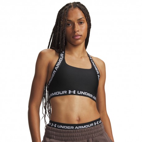 Under Armour Reggiseno Sportivo Mid Support Heat Gear Nero Donna