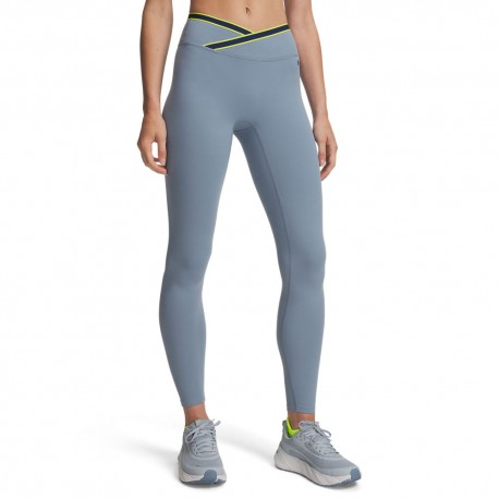 Under Armour Leggings Palestra Tight Motion Tape Azzurro Donna