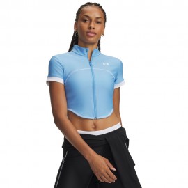 Under Armour Top Palestra Heatgear Novelty Azzurro Donna
