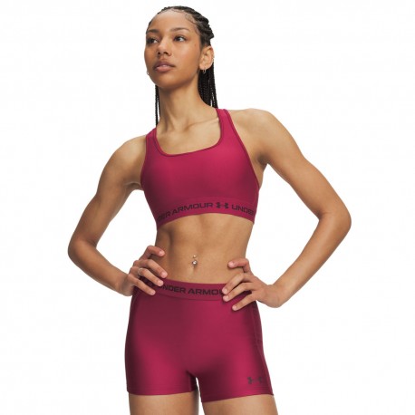 Under Armour Reggiseno Sportivo Crossback Mid Support Bordeaux Donna