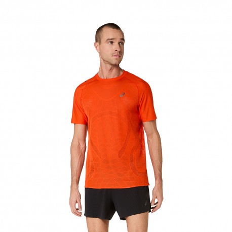 Asics T-Shirt Running Metarun Cherry Tomato Uomo