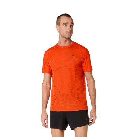 Asics T-Shirt Running Metarun Cherry Tomato Uomo
