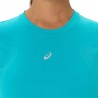 Asics T-Shirt Running Road Seamless Energy Aqua Donna
