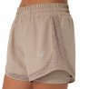 Asics Pantaloncini Running Nagino Run 2-N-1 Grigio Donna