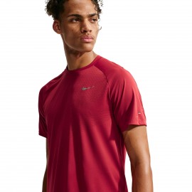 Nike T-shirt RunningStride Tough Rosso Argento Uomo