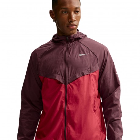 Nike Giacca Running Stride Uv Rpl Mystic Dates Rosso Uomo