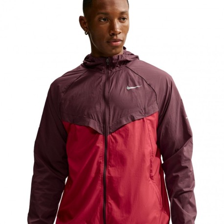 Nike Giacca Running Stride Uv Rpl Mystic Dates Rosso Uomo