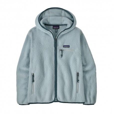 Patagonia Felpa In Pile Retro Pile Trekking Hoody Virtually Blue Donna