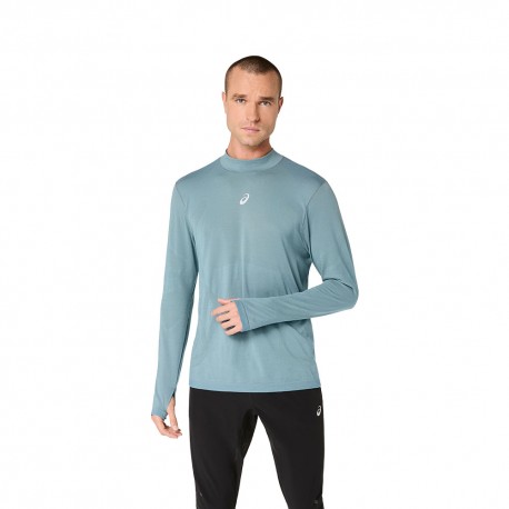 Asics Maglia Running Road Winter Seamless Foggy Teal Uomo