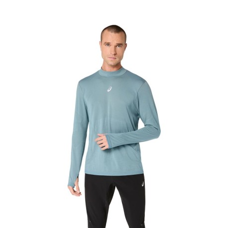 Asics Maglia Running Road Winter Seamless Foggy Teal Uomo