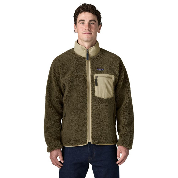 Patagonia Giacca Trekking Classic Retro-X Basin Verde Uomo