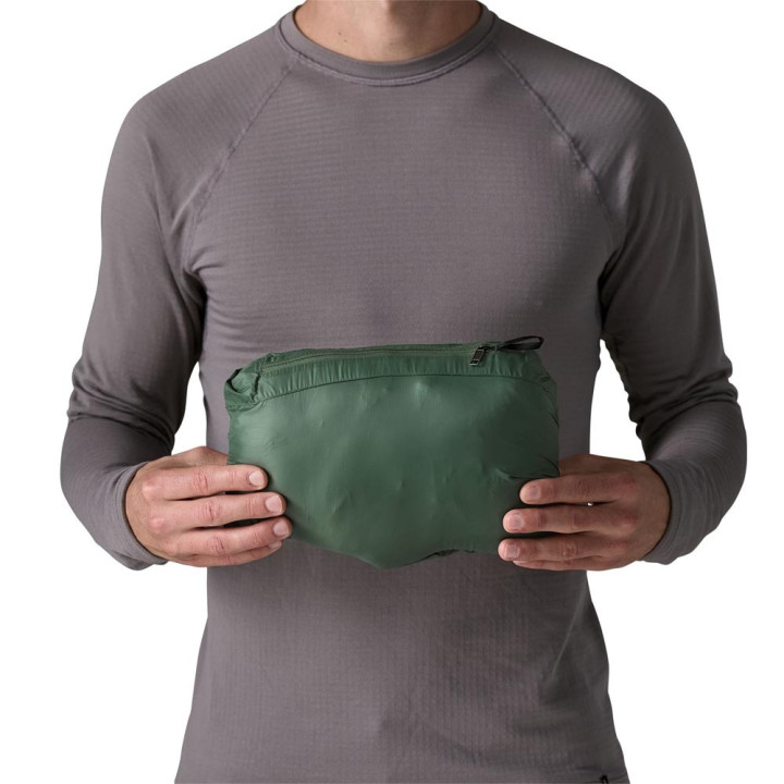 Patagonia Giacca Trekking Piuma Sweater Hoody Treeline Verde Uomo