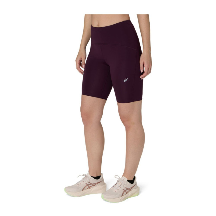 Asics Tight Running Road High Waist 8In Dark Aubergine Donna