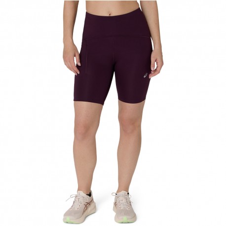 Asics Tight Running Road High Waist 8In Dark Aubergine Donna