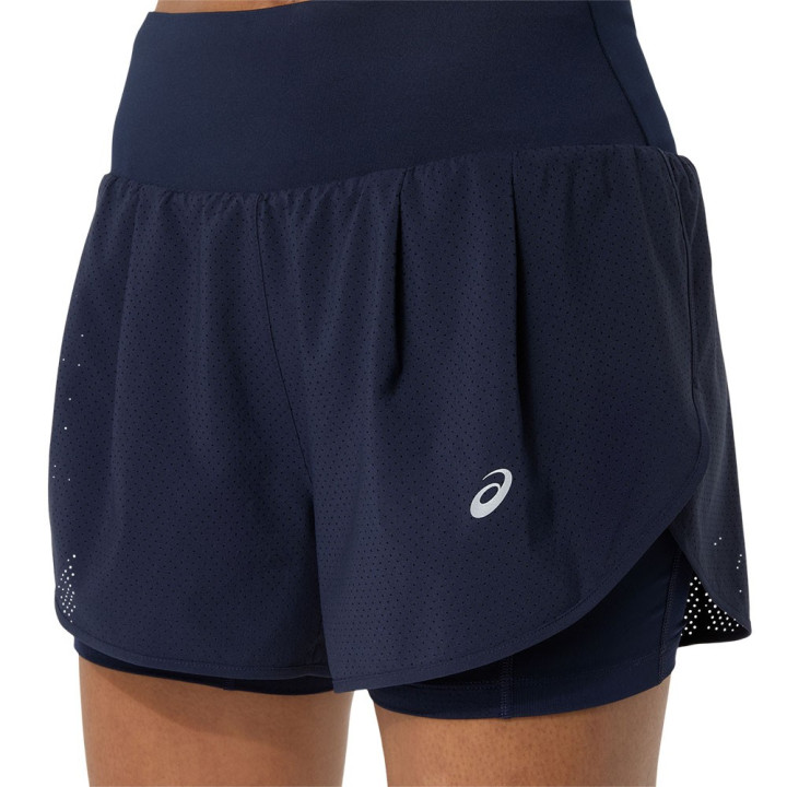 Asics Pantaloncini Running Road 2-N-1 3.5In Performance Nero Donna