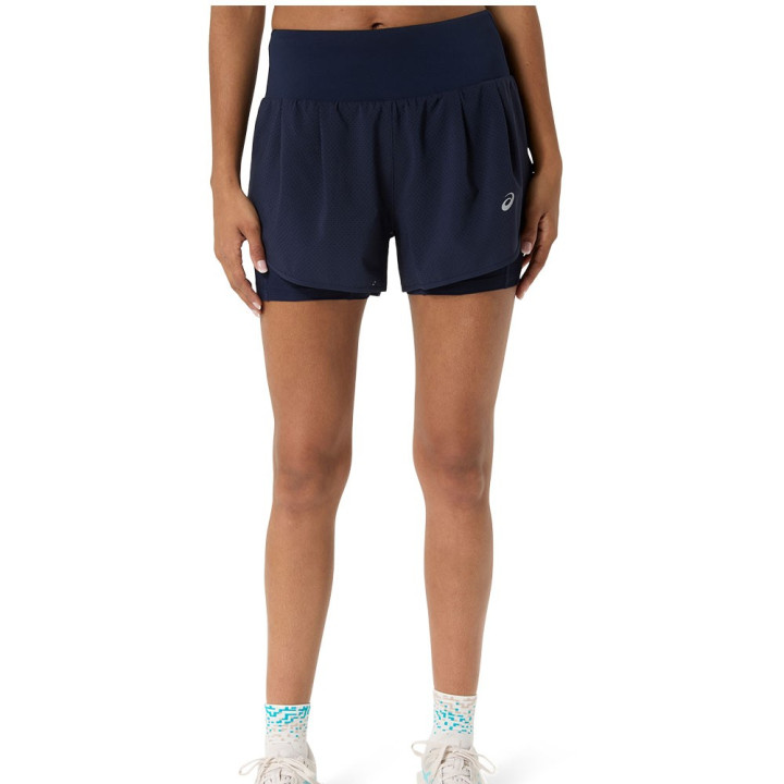 Asics Pantaloncini Running Road 2-N-1 3.5In Performance Nero Donna