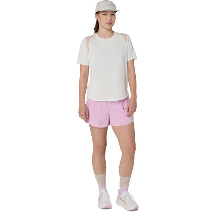 Asics T-Shirt Running Road Cream Donna