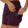 Asics Pantaloncini Running Nagino Run 2-N-1 Dark Aubergine Donna