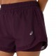 Asics Pantaloncini Running Nagino Run 2-N-1 Dark Aubergine Donna