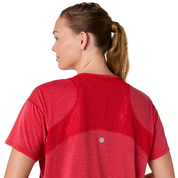 Asics T-Shirt Running Nagino Run Rosso Donna
