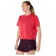 Asics T-Shirt Running Nagino Run Rosso Donna