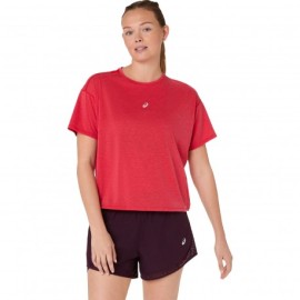 Asics T-Shirt Running Nagino Run Rosso Donna