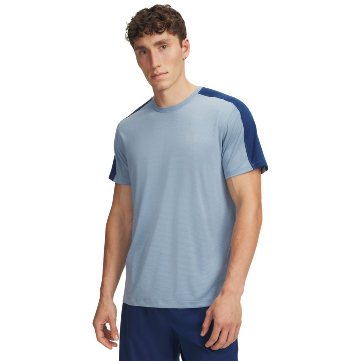Under Armour T-Shirt Running Ua Velociti Blu Nero Navy Uomo